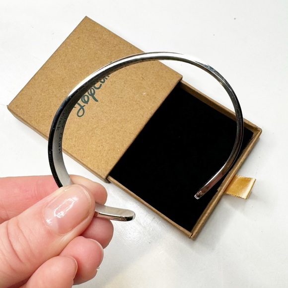Joycuff | Silver Cuff Bracelet— You are braver than you believe stronger than... - Picture 4 of 7